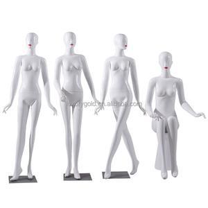 Vente de gros Mannequins assis Femme Blanc brillant Mannequin intégral en fibre de verre Femme Magasin pour vêtements - Product Image 1