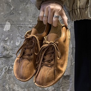 รองเท้าทรงแบนแบบสวมใส่สบายสำหรับเดินทางไปทำงาน ดีไซน์แบบผูกเชือก รองเท้าผู้ชายเหมาะสำหรับการเดินป่าและสวมใส่ลำลอง - Product Image 1