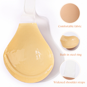 บรายกกระชับหน้าอกใหญ่ซิลิโคนไร้สายสวมใส่สบายมีความยืดหยุ่นสูงสไตล์เซ็กซี่และยกเทป - Product Image 4