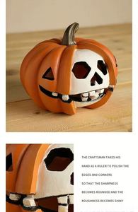 Décorations en résine personnalisées de squelettes de citrouilles d'Halloween pour accessoires de fête - Product Image 3