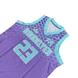 SIBRIN Custom Sublimated Breathable Basketball Uniform Jersey Shorts Set | Design Your Own Team Name Number | 100% Polyester - Product Image 2