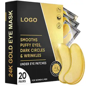 Private Label Ogen Zorg Collageen Onder Ooglap Hydrogel Collageen Hydrogel Gel Masker 24K Goud Onder Oogvlekken