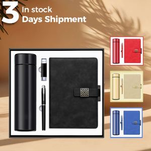 Promotional A5 Size Corporate Notebook Gift Set Luxury Journal Promotional Gift <b>Box</b> <b>Pen</b> With Led Thermos Flask and Custom Logo - Product Image 2
