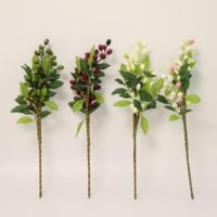 Branche d'olivier artificielle de 40 cm, vente en gros, tige d'olivier artificielle personnalisée, décoration florale pour vase, fabrication chinoise