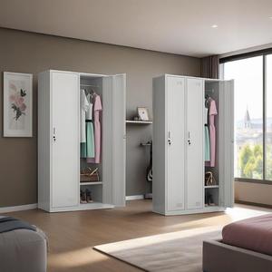 Armoire en métal 2 portes casier <span class=keywords><strong>de</strong></span> <span class=keywords><strong>rangement</strong></span> chambre à coucher armoire en acier pour vêtements armoire en acier <span class=keywords><strong>placard</strong></span> <span class=keywords><strong>balcon</strong></span> casier coloré - Product Image 5