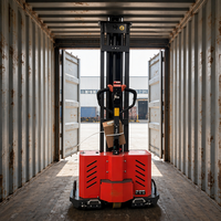 Stacker Hidrolik Listrik Portabel Tugas Berat CE ISO 9001 1500kg, Terpasang di Truk, Baterai Lithium-Ion, Pengangkat Material Multiguna untuk