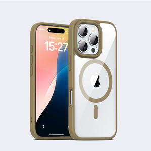 Nueva llegada de lujo magnético TPU PC funda para teléfono móvil brillante transparente funda protectora para teléfono móvil para <span class=keywords><strong>iPhone</strong></span> 16 <span class=keywords><strong>Pro</strong></span> <span class=keywords><strong>Max</strong></span> - Product Image 1