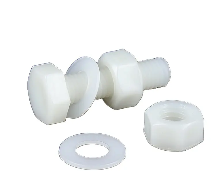 M3-M12 di Nylon Viti A Testa Esagonale e Noci Pianura Pad Set di Plastica di Plastica Isolato Bulloni Din933 Nylon Bulloni A Testa Esagonale viti rivetti