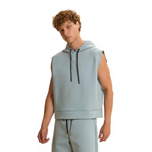 Sudadera sin mangas personalizada 2026 para hombre, oversize, anti-bolitas, 520 GSM, de felpa francesa, poliéster, para gimnasio, fitness y uso urbano. - Product Image 4