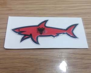 25 Autocollants décoratifs en PVC imprimés UV, très demandés, Nouveaux Bineece Paul Shark Flag Cartoon Style Cp Jul Vrunk Marseille Sticker - Product Image 4