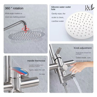 Mitigeur de douche en acier inoxydable Shuikou original haut de gamme, avec bec allongé et service de personnalisation du logo – Robinet de salle de bain haut de gamme