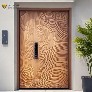 Porte d'entrée de style américain <span class=keywords><strong>moderne</strong></span> personnalisée, grandes portes de sécurité pour les maisons, <span class=keywords><strong>extérieur</strong></span> - Product Image 2