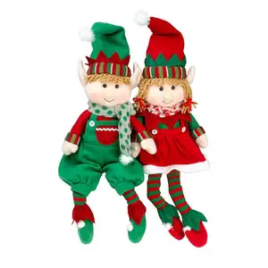 Özelleştirilmiş 12 "tatil peluş karakterler Elf peluş noel dolması oyuncaklar