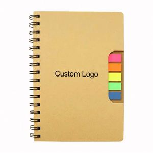 Eco Friendly Spiral Notebook <b>A5</b> Recycled Kraft Paper Cover Business Promotional Gift Customized Design Office School Use - Product Image 2