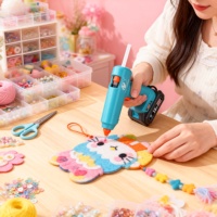 Pistolet à colle chaude électrique automatique HJ098 DIY en plastique pour batterie au lithium, distributeur de colle à chaud