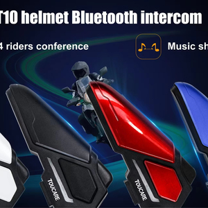 Auriculares <span class=keywords><strong>Bluetooth</strong></span> para Motocicleta TOUCARE T10, Intercomunicador para Casco con Cancelación de Ruido, Llamadas con Manos Libres para Conducir - Product Image 1