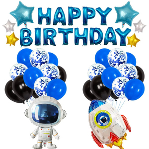 Großhandel Weltraum Galaxie Thema Party Dekorationen <span class=keywords><strong>Astronaut</strong></span> Ballon Rakete Folie Luftballons Kinder Geburtstag Abschluss feier Dekor - Product Image 3