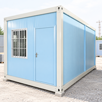 Maison conteneur modulaire à transport facile avec installation rapide, unité à ossature en acier et panneaux sandwich pour bureaux de chantier