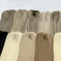 Lace Front Virgin Hair Toppers Silk Top Cheveux humains pour femmes Clips in Topper avec base en soie prêt à expédier