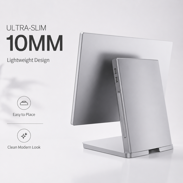 Aluminum 15.6 Inch Touch Screen POS Machine Windows11 Platform Retail Counter Billing Cashier Workstation Commercial Solution