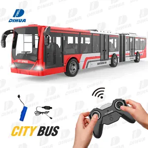 2.4ghz 4 canais controle remoto, ônibus, brinquedo, função completa, rc, modelo de ônibus, brinquedo com luzes realista e pneu de borracha, ônibus, brinquedo