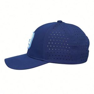 Gorra de running de 5 paneles perforada de alto rendimiento con orificios cortados a láser, gorra de béisbol impermeable tipo trucker - Product Image 4