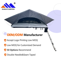 Carpa de techo de carcasa suave personalizada para coche, carpa de techo de poliéster Oxford para acampada al aire libre, gran espacio, Aluminio