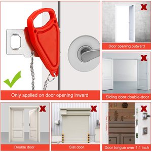 Desgin Khóa Cửa Di Động An Toàn Màu Xanh Lá Đỏ Mới Khóa Bảo Vệ Du Lịch Khóa Riêng Tư Cho Trường Học Khách Sạn Khóa Di Động Tại Nhà - Product Image 5