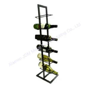 Expositor de piso para uso pesado, suporte de metal para exibição de vinhos, bancada de metal para serviço pesado
