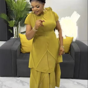 Abito Plissettato Irregolare da Donna Taglie Forti con Pizzo a Fungo, Gonna Lunga in Pizzo, Vendita all'Ingrosso, Produttore di <span class=keywords><strong>Abbigliamento</strong></span> Personalizzato - Product Image 1