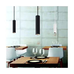 Lámparas colgantes de techo alto accesorio moderno negro blanco latón Color colgante luces colgantes para sala de estar restaurante