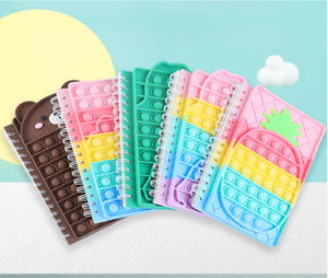 A5彩虹硅胶盖螺旋笔记本卡通减少烦躁泡泡儿童笔记本 - Product Image 5
