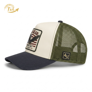 Gorra Trucker de Malla con 5 Paneles, Bicolor, Ajustable, Unisex, con Parches Bordados en 3D Personalizados, de Alta Calidad 4U - Product Image 3
