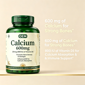 Complément Alimentaire Comprimés de Calcium 600mg avec Vitamine D3 Certifié GMP Halal 120 Comprimés Pelliculés OEM ODM - Product Image 5