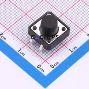 TS015-CBW1FH8.0 Tactile Switch Through hole-4P,12x12mm Switch Single Pole Single Throw Round Button 2.5N Through Hole - Product Image 1