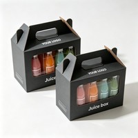Boîte cadeau personnalisée pour boissons avec compartiments – Emballage pour miel, soda, eau, jus, boissons au miel, canettes et bouteilles en verre avec fenêtre