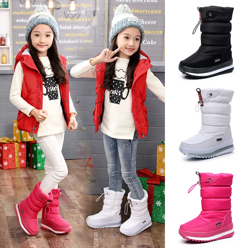 Factory supplies high quality cute plush cotton winter shoes snow boot ladies and girls snow boots black boots