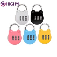 HIGHYI Mini cadenas à combinaison de dessin animé, petit cadenas pour sac de sécurité, cadenas antivol
