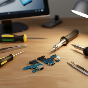 Scheda di ricarica USB Type-C con microfono per Samsung Galaxy Tab Active 2 T395 8.0 pollici modello 2017 - Pezzo di ricambio - Product Image 2