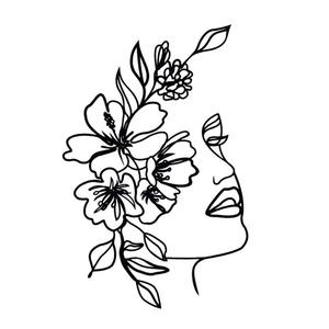 Di lusso femminile faccia di arte del filo Silhouette metallo decorazione della parete per il soggiorno camera da letto in rame di alluminio per la parete di casa arte per il Ramadan - Product Image 2