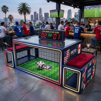 Table de football de table OEM/ODM pour 2 joueurs avec filet latéral pour fêtes de famille et salles de jeux, certifiée CE