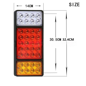 Luz Trasera Electrónica para Remolque de Camión, Luz Trasera LED de 12V/24V, Conjunto de Luz Trasera para Caravana, Lámpara Indicadora, Luz de Freno - Product Image 2