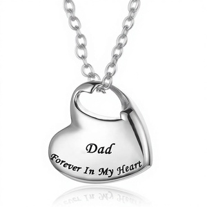 गीसूने स्टेनलेस स्टील का दाह संस्कार हमेशा के लिए मेरे दिल की नक्काशीदार वाटरप्रूफ मेमोरियल पेरेंट भरने की किट - Product Image 1