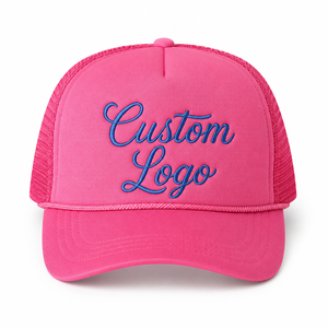 Custom Cotton Trucker Hat Mesh Back Adjustable <b>Cap</b> With Embroidered Patch for Workwear - Product Image 4