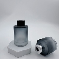 B2B Venta de liquidación Frosted Grey 40 70 160ml Difusor de caña de vidrio redondo Fragancia Botella de aroma recargable