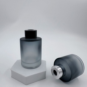 B2B Clearance Sale Frosted Grey 40 70 160ml Round Glass Reed <strong>Diffuser</strong> <strong>Fragrance</strong> Refillable Aroma Bottle - Product Image 5