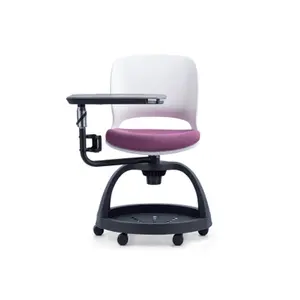 Naylon tekerlekler katlanabilir ofis eğitim koltuğu tekerlekler ve kürek ile istiflenebilir konferans odası sandalyeler