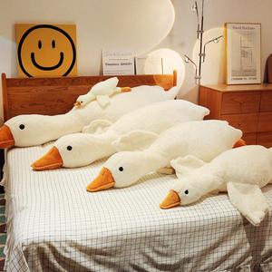 Grande Cuscino a Forma di Oca Bianca, Peluche con Imbottitura in Cotone PP, Lavabile e Staccabile, Compagno per il Sonno, 31cm-50cm - Product Image 1