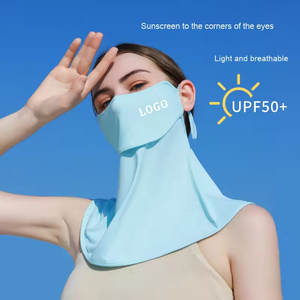 Penutup Wajah Pendingin UPF 50+ dengan Logo Custom, Anti Angin, Bahan Sutra Es, Penutup Leher dengan Pengait Telinga untuk Perlindungan UV Matahari saat Memancing - Product Image 1