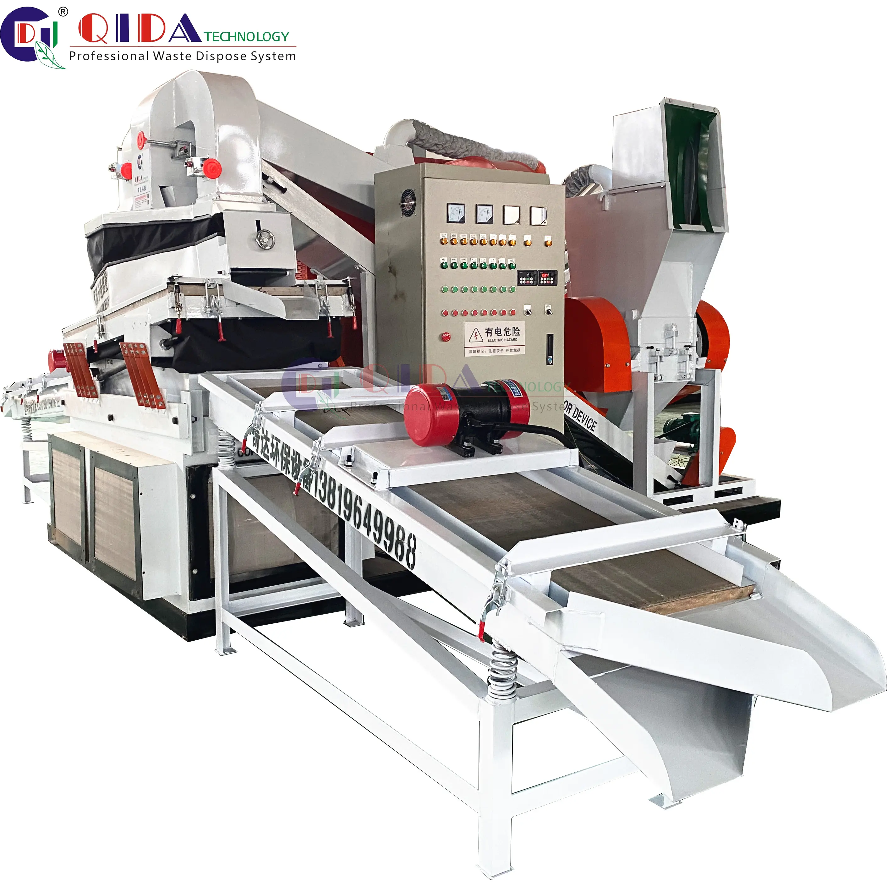 Qida 400S Thời gian giao hàng nhanh phế liệu cáp dây máy tái chế dây đồng Shredder máy đồng granulator máy